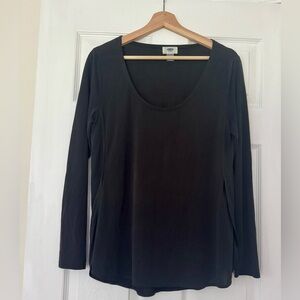 Old Navy Women's Dark charcoal Long Sleeve Soft Modal Blouse Medium